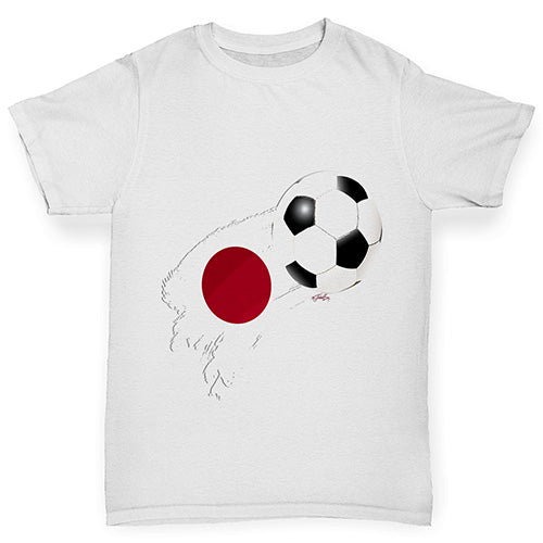 Japan Football Flag Paint Splat Boy's T-Shirt
