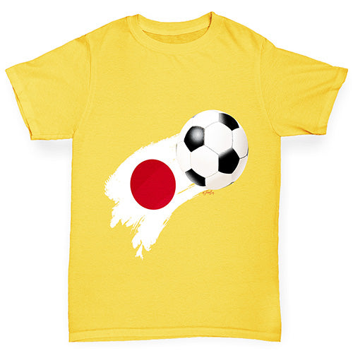 Japan Football Flag Paint Splat Boy's T-Shirt
