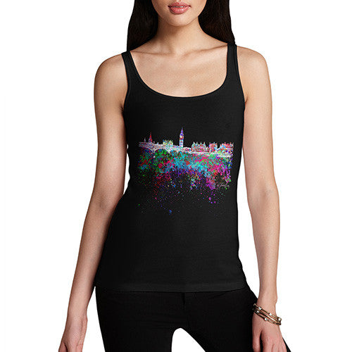 London Skyline Ink Splats Women's Tank Top