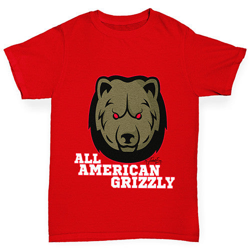 All American Grizzly Girl's T-Shirt 