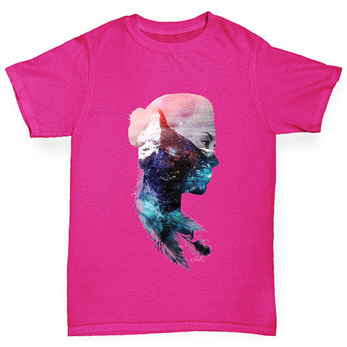 Cosmic Mountain Woman Girl's T-Shirt 