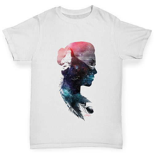 Cosmic Mountain Woman Girl's T-Shirt 