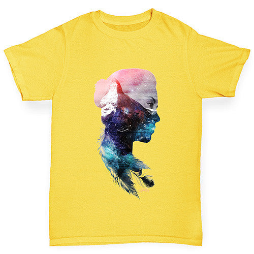 Cosmic Mountain Woman Girl's T-Shirt 