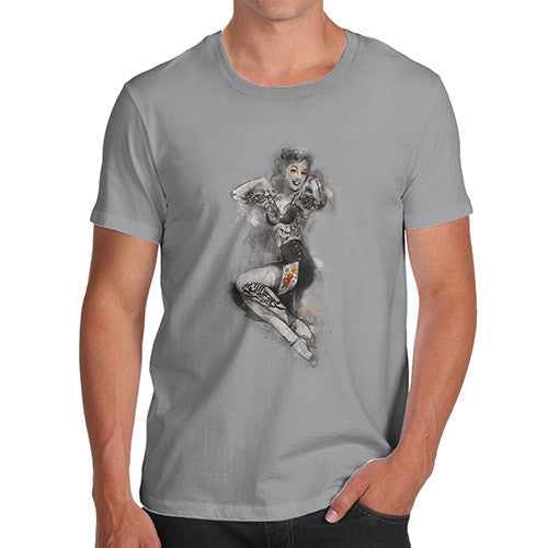 Tattooed Pin Up Lady Men's T-Shirt
