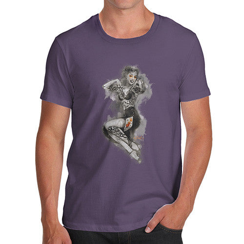 Tattooed Pin Up Lady Men's T-Shirt