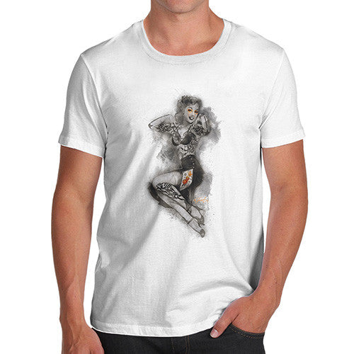 Tattooed Pin Up Lady Men's T-Shirt