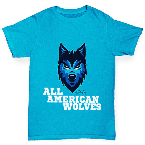 All American Wolves Girl's T-Shirt 