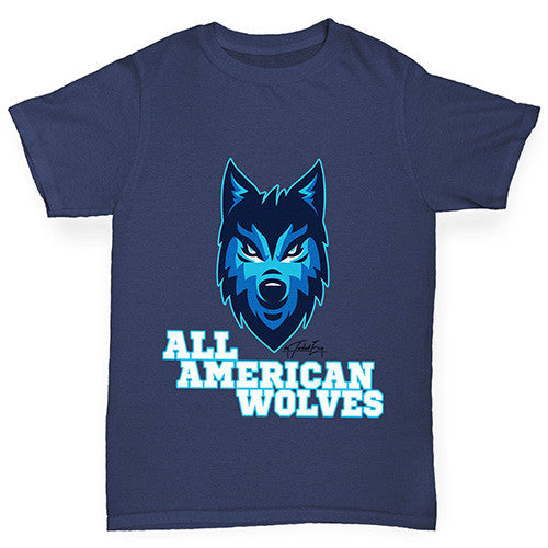 All American Wolves Girl's T-Shirt 