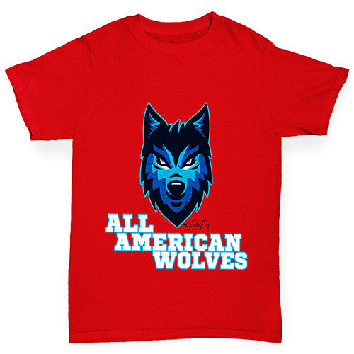 All American Wolves Girl's T-Shirt 