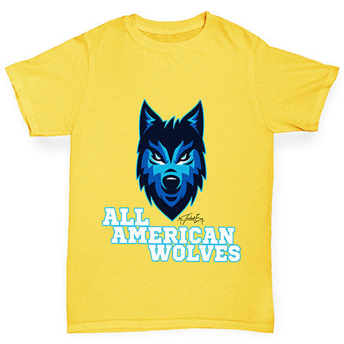 All American Wolves Girl's T-Shirt 