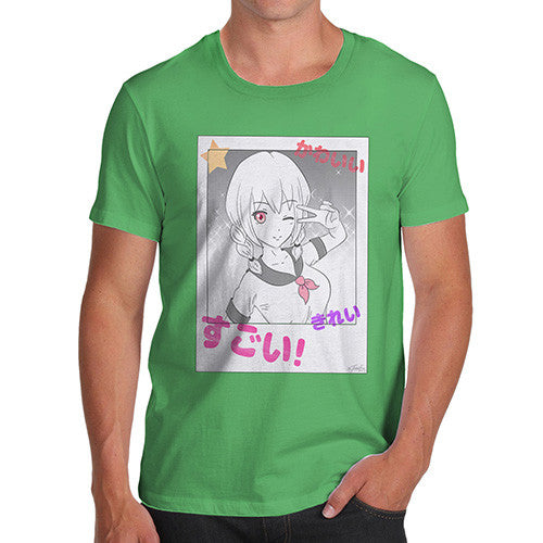Anime Polaroid Selfie Men's T-Shirt