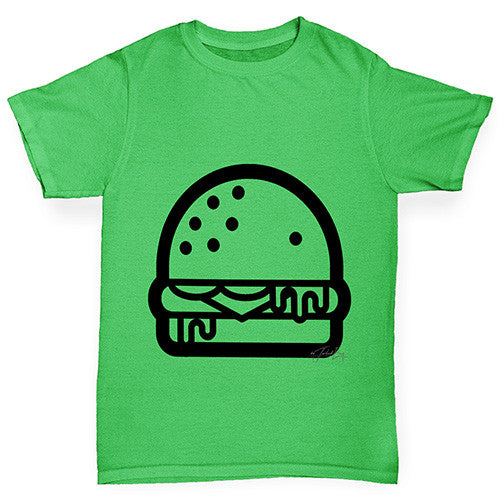 Burger Outline Boy's T-Shirt