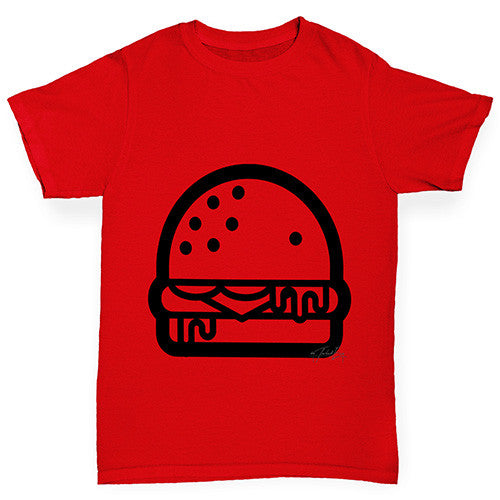 Burger Outline Boy's T-Shirt