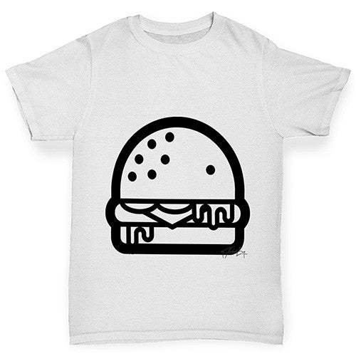 Burger Outline Boy's T-Shirt