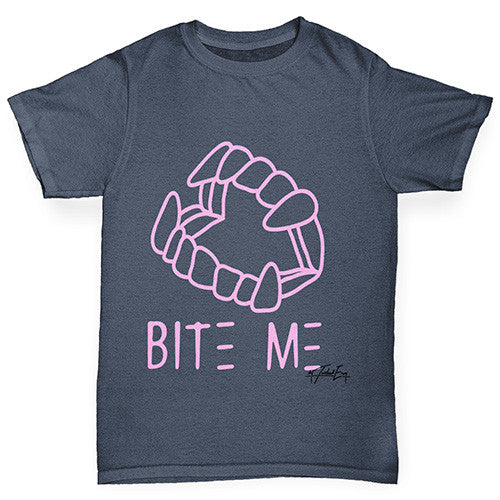 Bite Me Pink Boy's T-Shirt