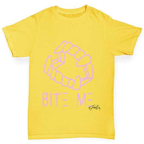 Bite Me Pink Girl's T-Shirt 