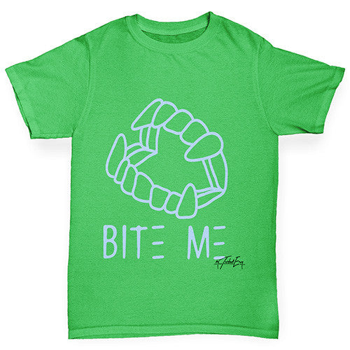 Bite Me Blue Boy's T-Shirt