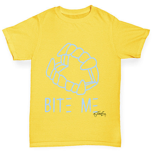 Bite Me Blue Boy's T-Shirt