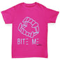 Bite Me Blue Girl's T-Shirt 