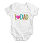 I Heart Dad Finger Paints Baby Unisex Baby Grow Bodysuit