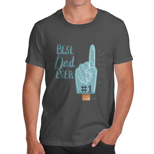 Father's Day Best Dad Ever #1 Foam Finger Men's T-Shirt
