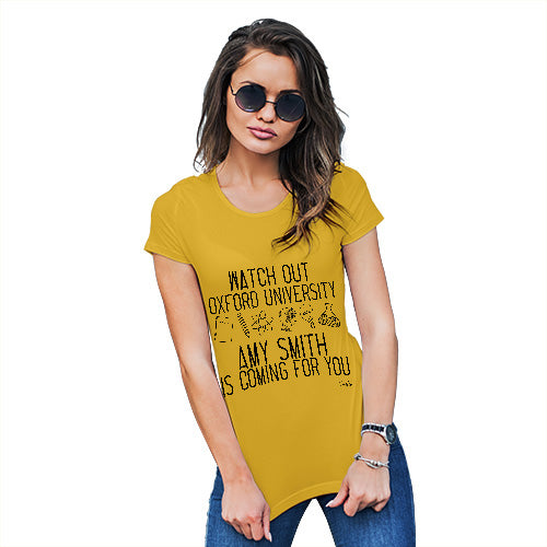 Personalised Watch Out University Women's T-Shirt 