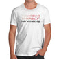 Novelty T Shirts For Dad Christmas Is Too Sparkly Men's T-Shirt Medium White