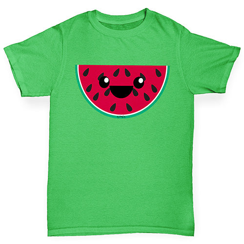Happy Cartoon Watermelon Boy's T-Shirt