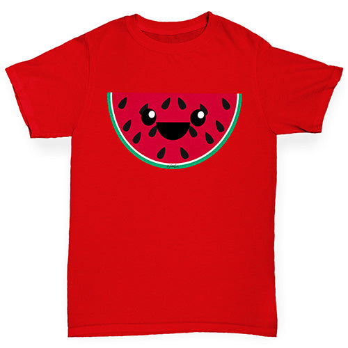 Happy Cartoon Watermelon Boy's T-Shirt