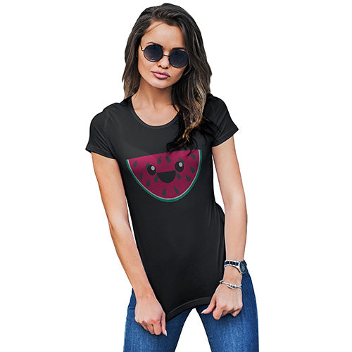 Happy Cartoon Watermelon Women's T-Shirt 