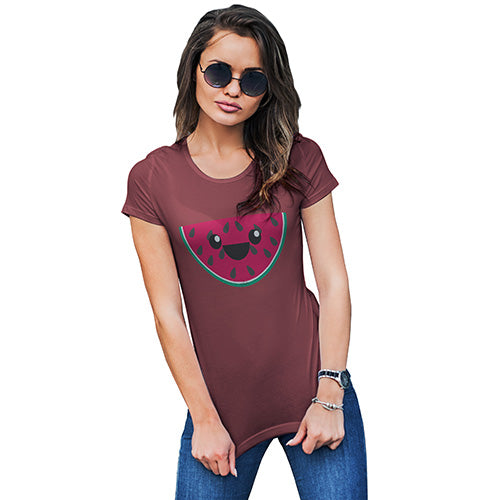 Happy Cartoon Watermelon Women's T-Shirt 