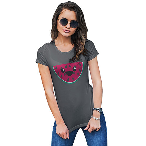 Happy Cartoon Watermelon Women's T-Shirt 