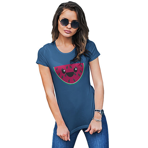 Happy Cartoon Watermelon Women's T-Shirt 