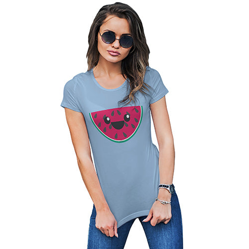 Happy Cartoon Watermelon Women's T-Shirt 
