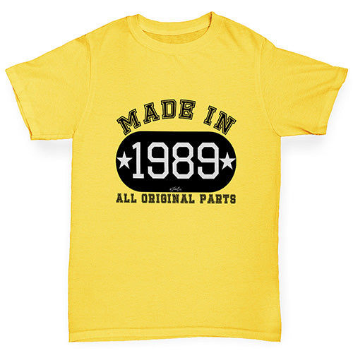 Personalised All Original Parts Boy's T-Shirt