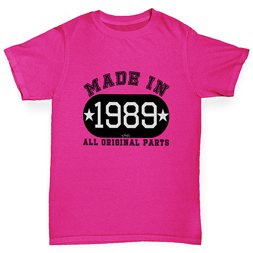 Personalised All Original Parts Girl's T-Shirt 