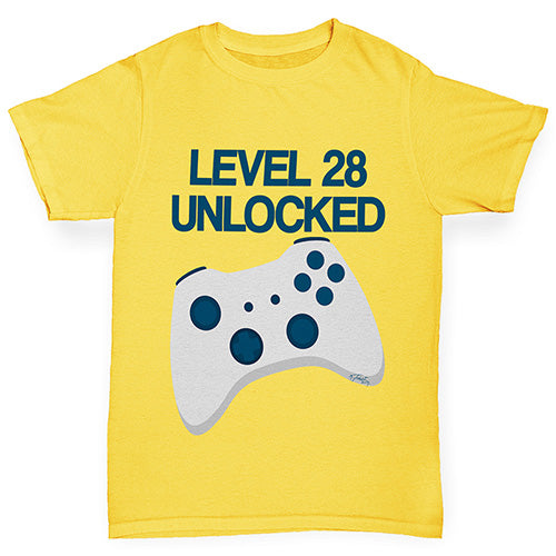 Personalised Level Unlocked Boy's T-Shirt