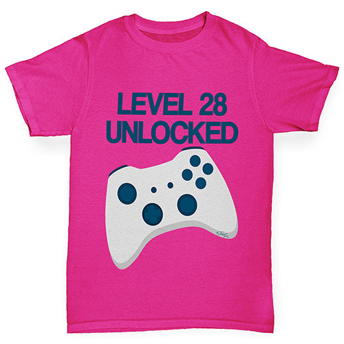 Personalised Level Unlocked Girl's T-Shirt 