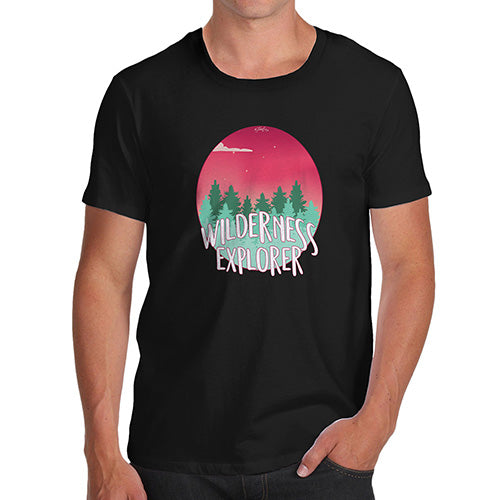 Mens Novelty T Shirt Christmas Wilderness Explorer Men's T-Shirt Small Black