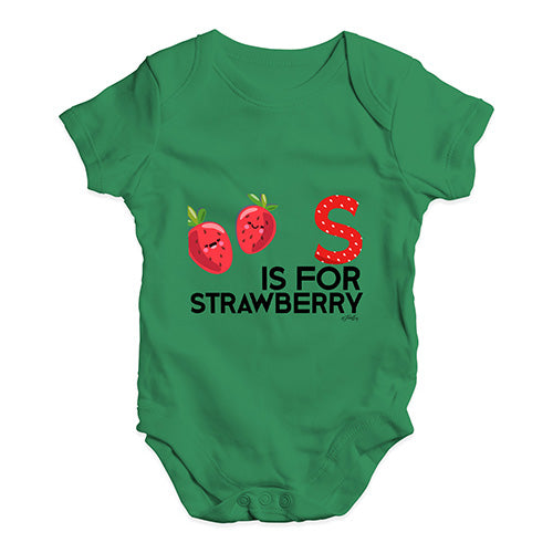 S Is For Strawberry Baby Unisex Baby Grow Bodysuit