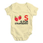 S Is For Strawberry Baby Unisex Baby Grow Bodysuit
