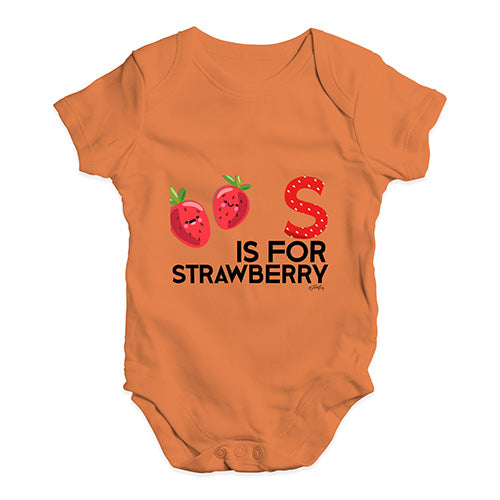 S Is For Strawberry Baby Unisex Baby Grow Bodysuit