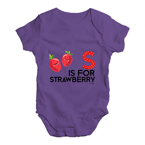 S Is For Strawberry Baby Unisex Baby Grow Bodysuit