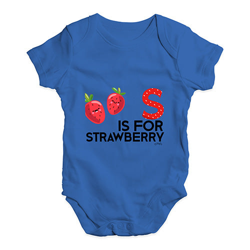 S Is For Strawberry Baby Unisex Baby Grow Bodysuit
