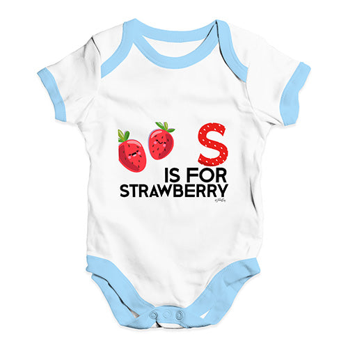 S Is For Strawberry Baby Unisex Baby Grow Bodysuit