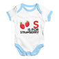 S Is For Strawberry Baby Unisex Baby Grow Bodysuit