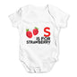 S Is For Strawberry Baby Unisex Baby Grow Bodysuit