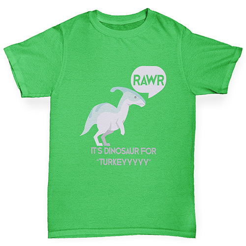 Dinosaur For Turkey Girl's T-Shirt 