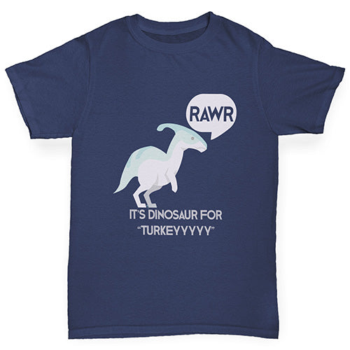 Dinosaur For Turkey Girl's T-Shirt 