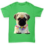 Pug In A Scarf Girl's T-Shirt 